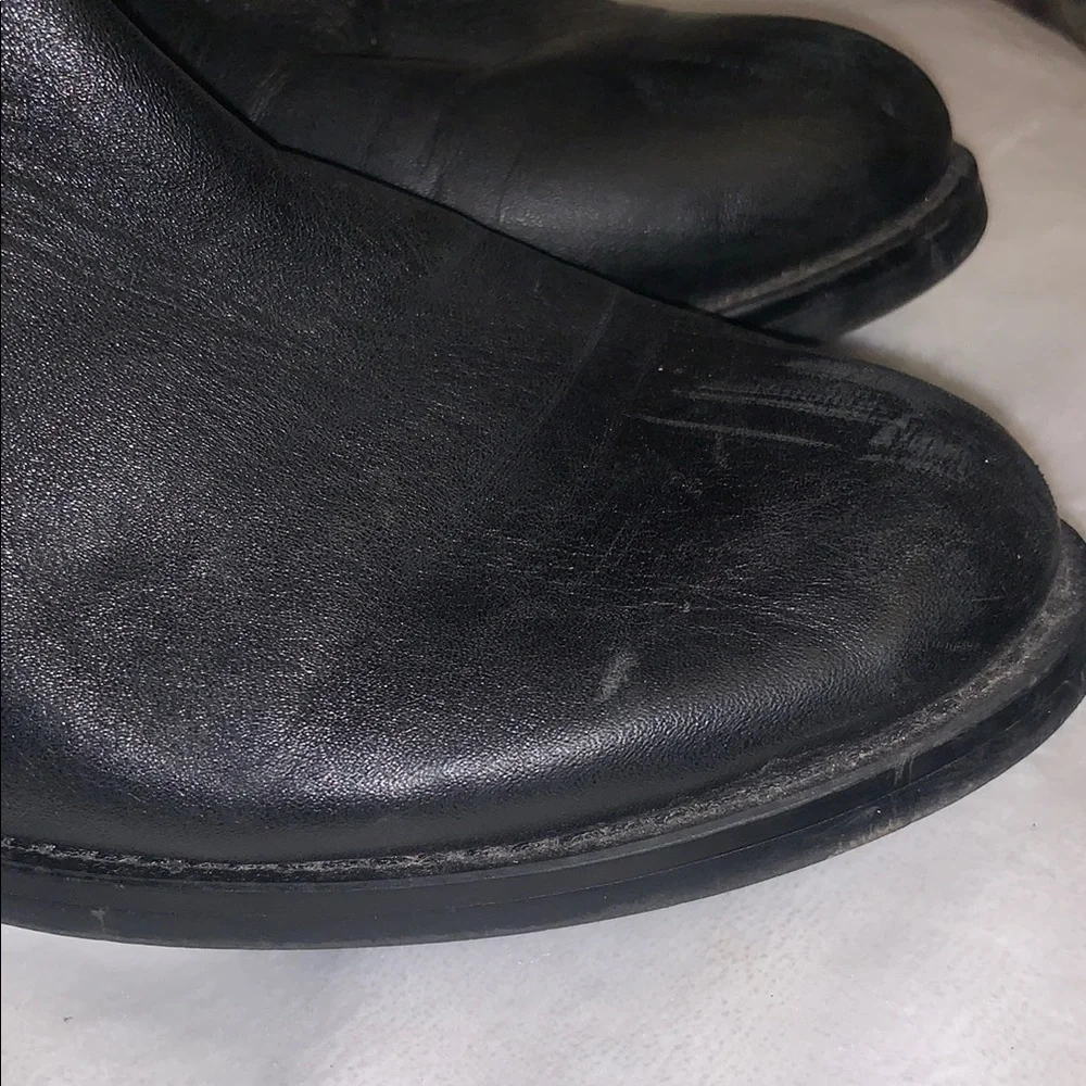 Franco Fortini Black and Gray Over the Knee Boots